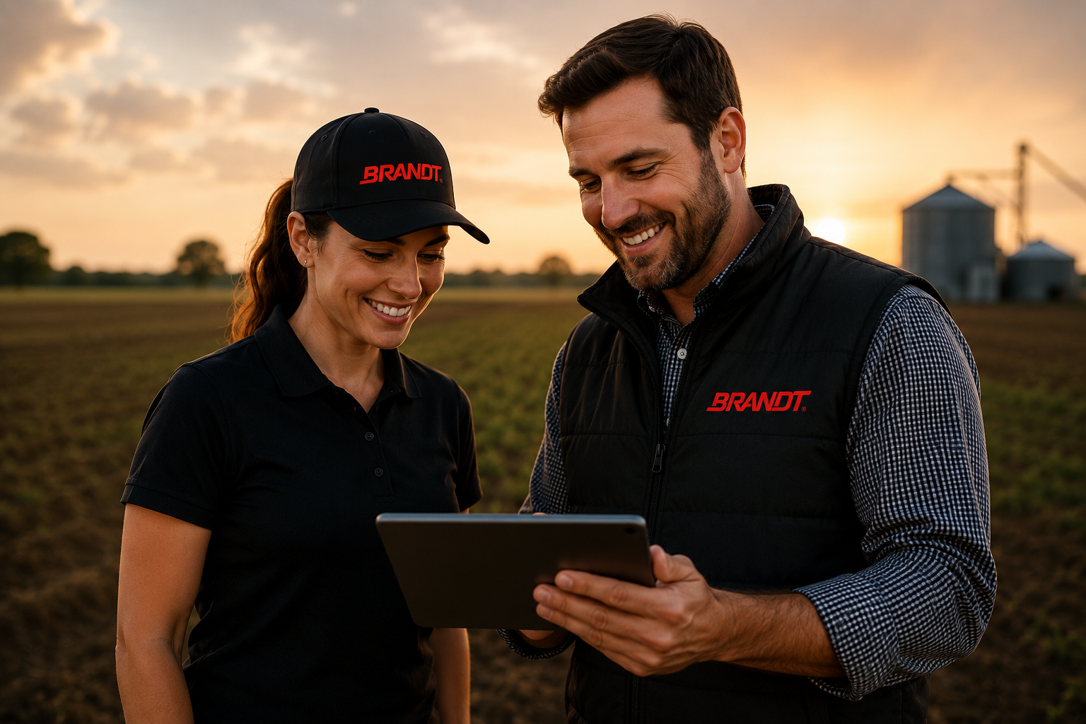 Produtores rurais acessando o programa em um tablet